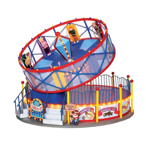 Lemax Christmas Village - Round Up With 4.5V Adaptor Carnival Ride (24483-Uk)