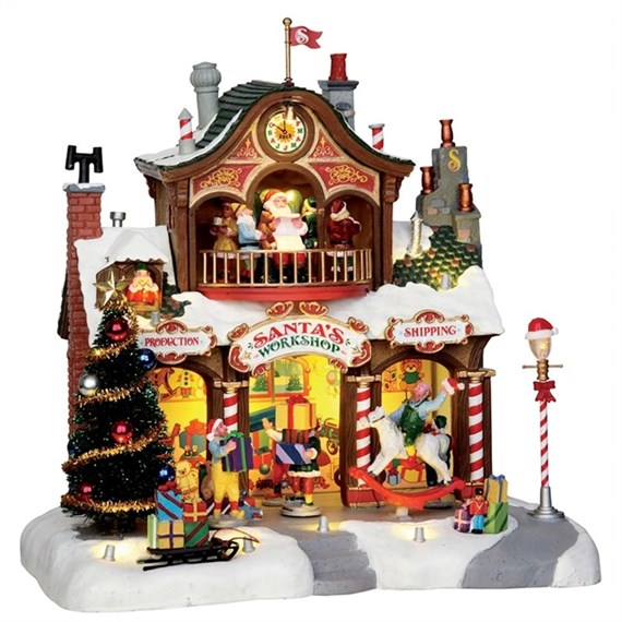 Lemax Santa's Workshop Battery Operated Sights & Sound Building (35558-UK)
