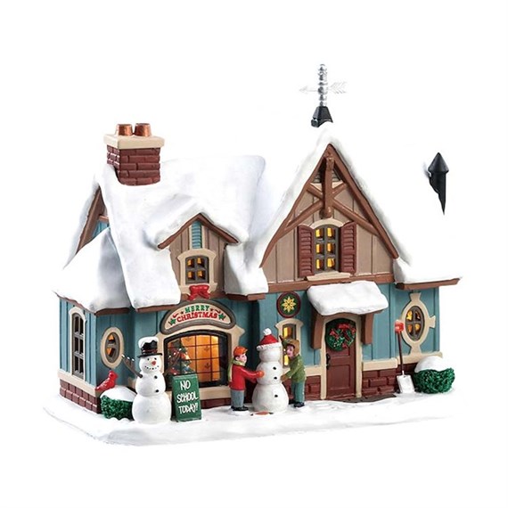 Lemax Snow Day! Battery Operated LED Christmas Building (85356)
