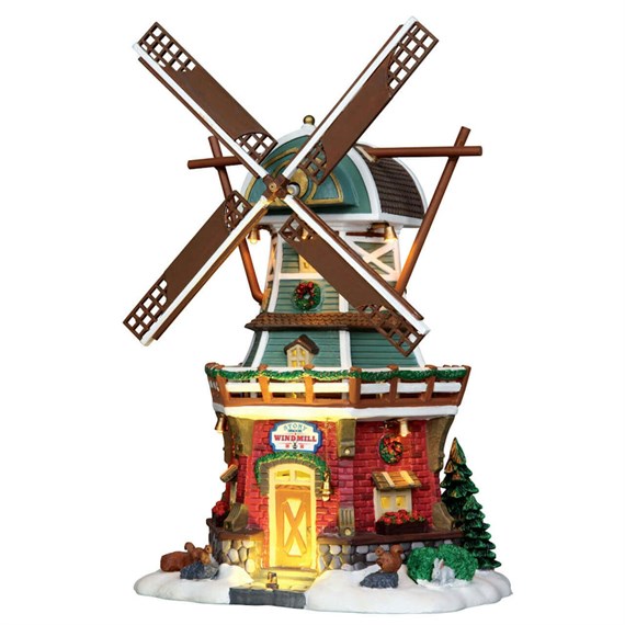 Lemax Stony Brook Windmill LED Christmas Building with Adaptor (25384-UK)