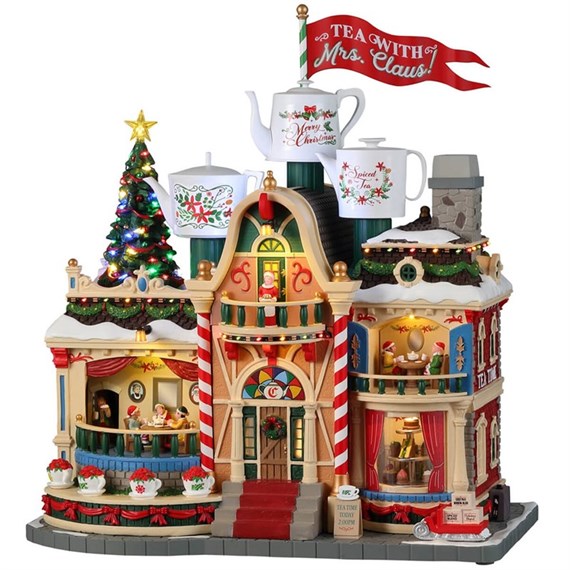 Lemax Tea With Mrs. Claus Sights & Sound Building (35018-UK)