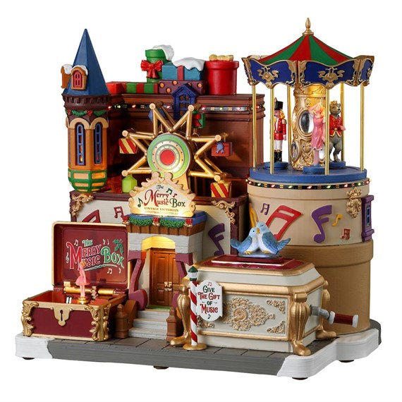 Lemax The Merry Music Box LED Christmas Building with Adaptor (35021-UK)