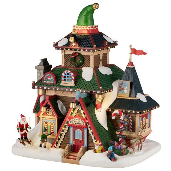 Lemax Elwood's Elf Lodge Battery Operated LED Christmas Building (45224)