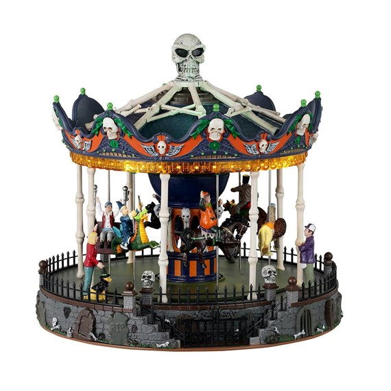 Lemax Spooky Town Scary-Go-Round Halloween Carnival Ride with Adaptor (34605-UK)