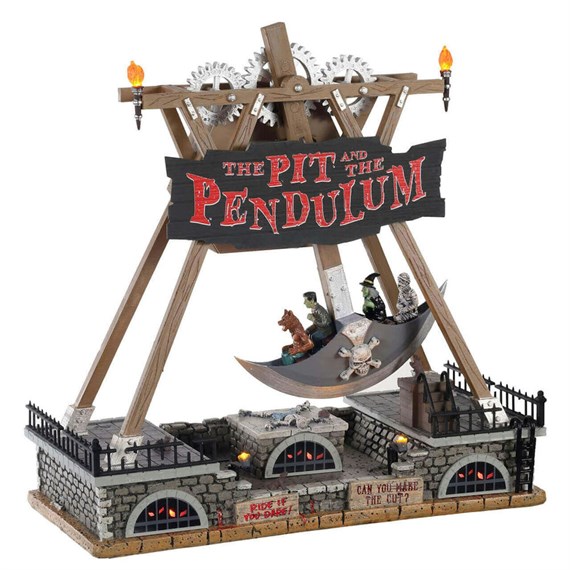 Lemax Spooky Town The Pit And The Pendulum Halloween Carnival Ride with Adaptor (04704-UK)