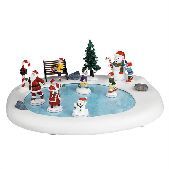 Lemax Northern Lights Skating Pond Battery Operated Christmas Table Piece (44363)