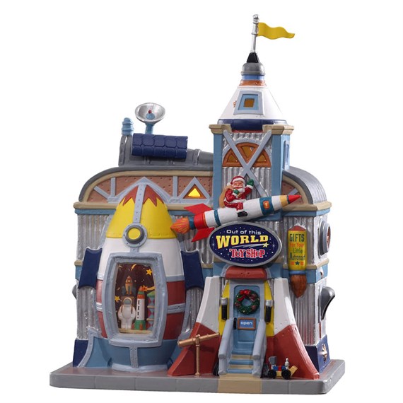 Lemax Out Of This World Toy Shop LED Christmas Building With Adaptor (15791-UK)