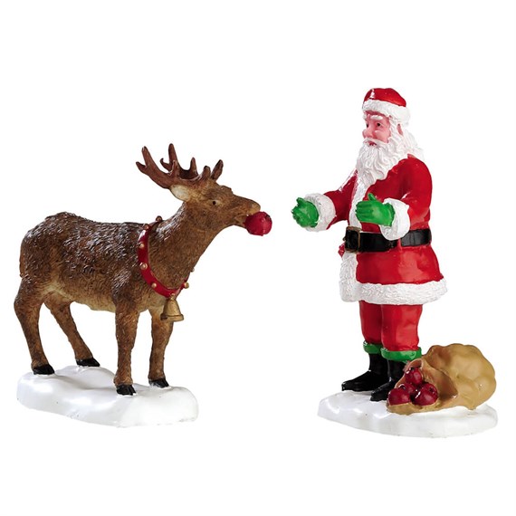 Lemax Reindeer Treats Set Of 2 Christmas Figurines (62226)