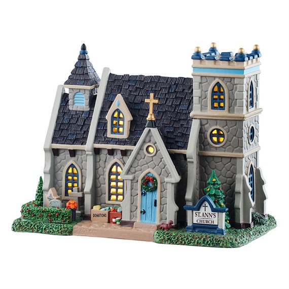 Lemax St. Ann's Church LED Christmas Building With Adaptor (55343-UK)
