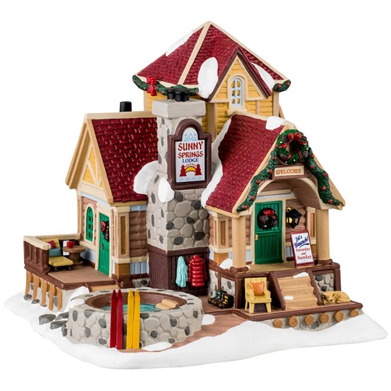 Lemax Sunny Springs Lodge LED Christmas Building With Adaptor (45229-UK)