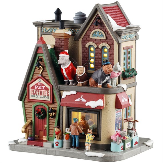 Lemax The Pet Clothier LED Christmas Building With Adaptor (55338-UK)