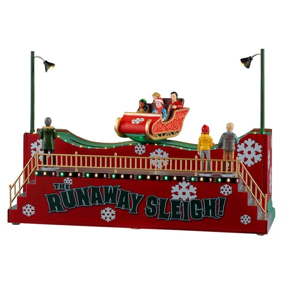 Lemax The Runaway Sleigh LED Christmas Carnival Ride With Adaptor (54453-UK)