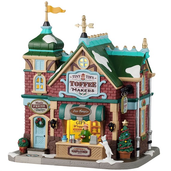 Lemax Tiny Tim's Toffee Makers LED Christmas Building With Adaptor (55337-UK)