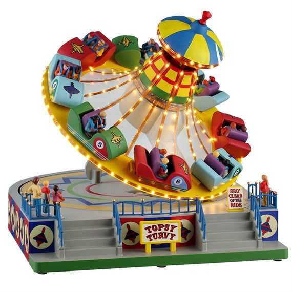 Lemax Topsy Turvy LED Christmas Carnival Ride With Adaptor (54451-UK)