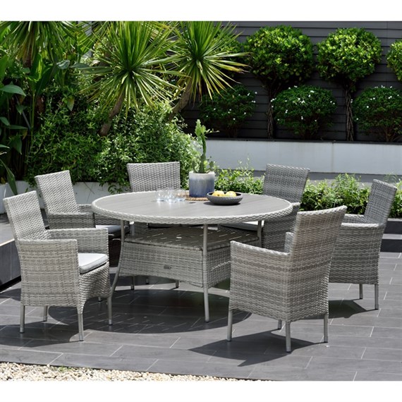 Lifestyle Garden Aruba 6 Seat Outdoor Garden Furniture Dining Set