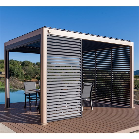 Lifestyle Garden Premium Pergola Fixed Louver in Charcoal - 123 x 234cm (PER001-4-FLW)