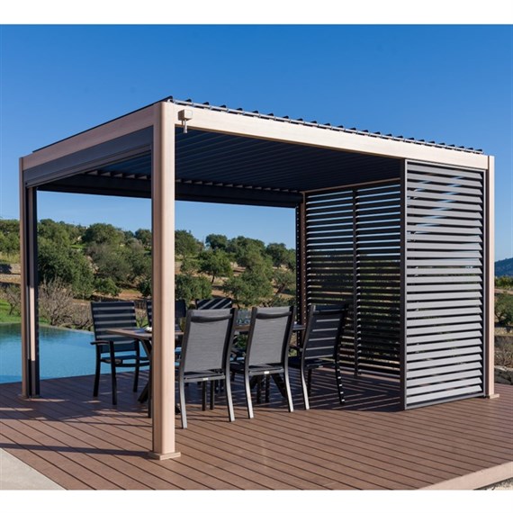 Lifestyle Garden Premium Pergola Fixed Louver in Charcoal - 93 x 234cm (PER001-3-FLW)