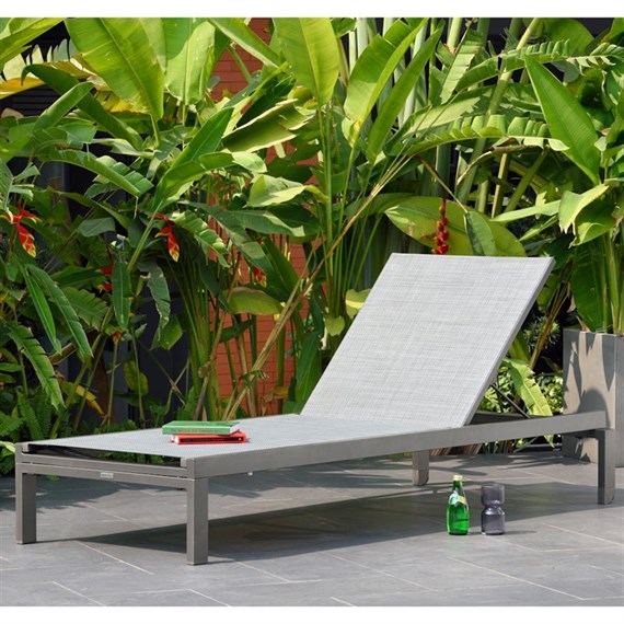 Lifestyle Garden Solana Stacking Wheel Loungers Outdoor Garden Furniture x2