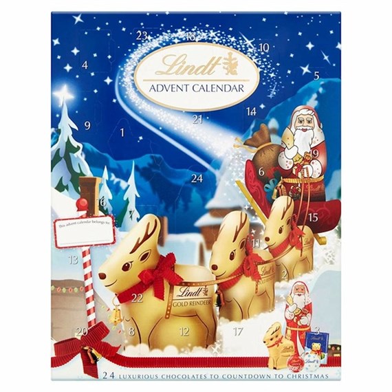 Lindt Christmas Advent Chocolate Calendar 160g (X1058)