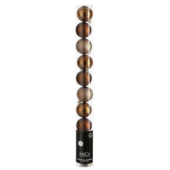 Mica Brown Unbreakable Christmas Baubles (10 Pack of 6cm) (1182039)