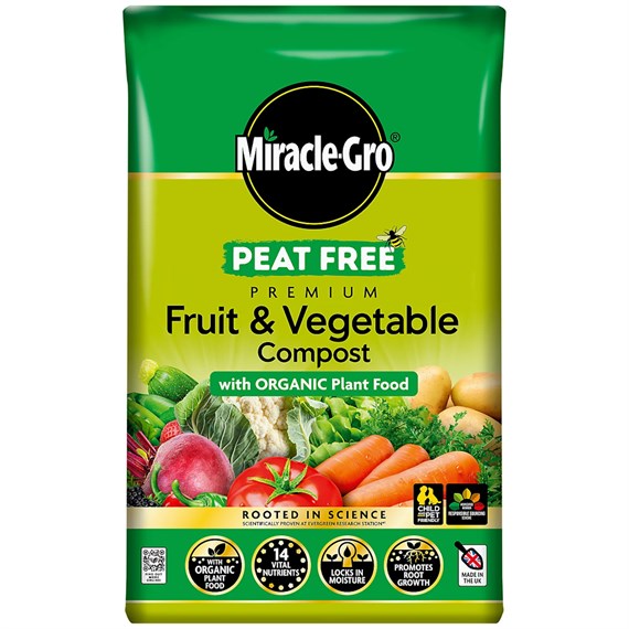 Miracle-Gro Peat Free Fruit & Vegetable Organic Compost 40L (121316)