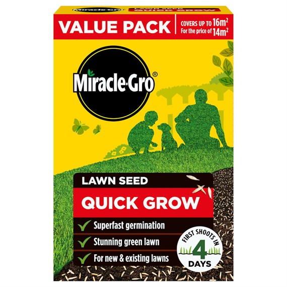 Miracle-Gro Quick Grow Lawn Seed Value Pack 16m2 (121446)