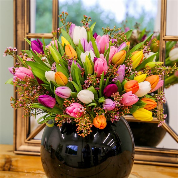 Mother's Day Spring Carnival Hand Tied Floral Bouquet