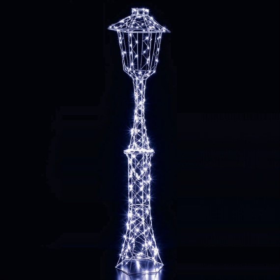 Noma 1.5m White Flexi Dickensian Lamp Post Christmas Light Up Decoration (2525015)