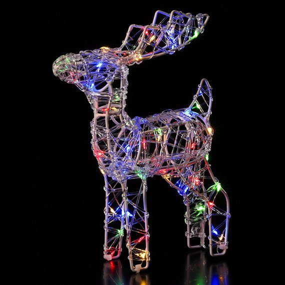 Noma 17cm Spun Acrylic Multi Colour Grazing Deer Christmas Light Up Decoration (5525015)