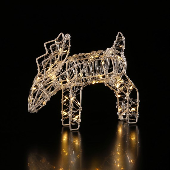 Noma 17cm Spun Acrylic Warm White Grazing Deer Christmas Light Up Decoration (5525009)