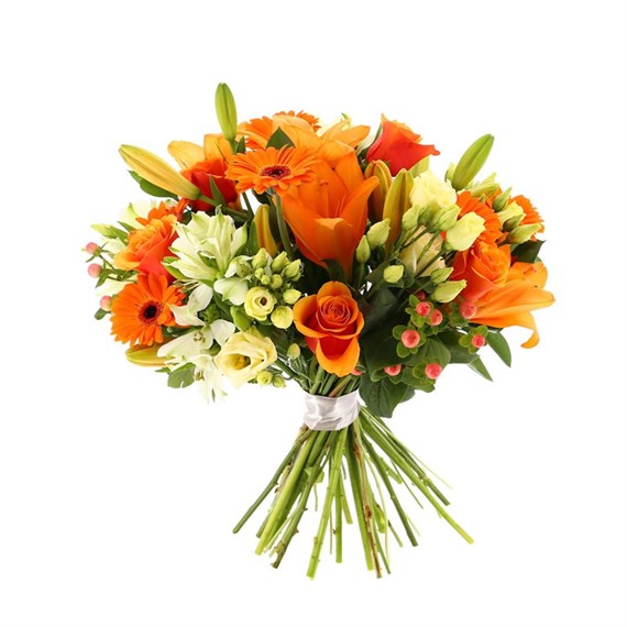 Orange Handtied Bouquet - Premium