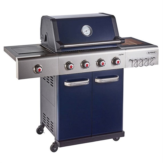 Outback Barbecue Jupiter 4 Burner Hybrid BBQ - Navy Blue (370766)