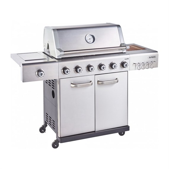 Outback Barbecue Jupiter 6 Burner Hybrid BBQ - Stainless Steel (OUT370768)