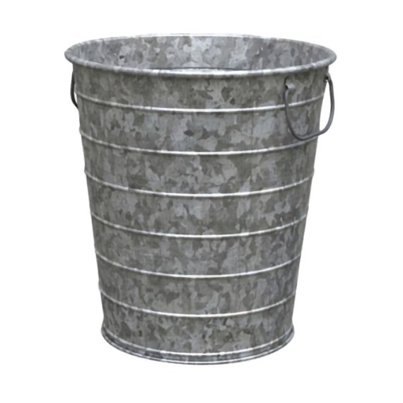 Panacea 10Inches Corrugated Steel Silo Planter Aged Galvanized (83327)