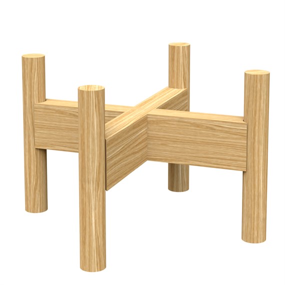 Panacea 18cm Mid Century Adjustable Plant Stand In Natural (81001)