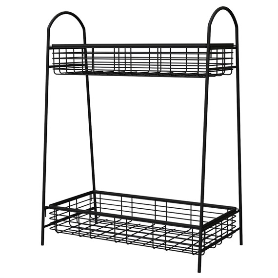 Panacea 80cm Modern Farmhouse 2-Tier Basket Plant Stand (81417)