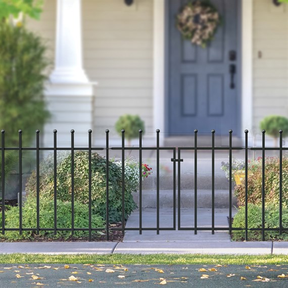 Panacea Ball Top Fence Gate - Black (87211)