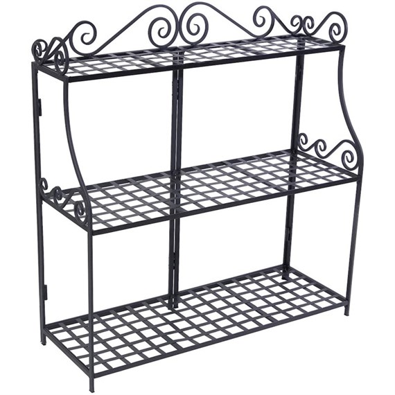 Panacea Forged 3 Tier Center Plant Stand - Black (89193)