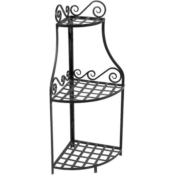 Panacea Forged Corner Plant Stand - Black (89194)