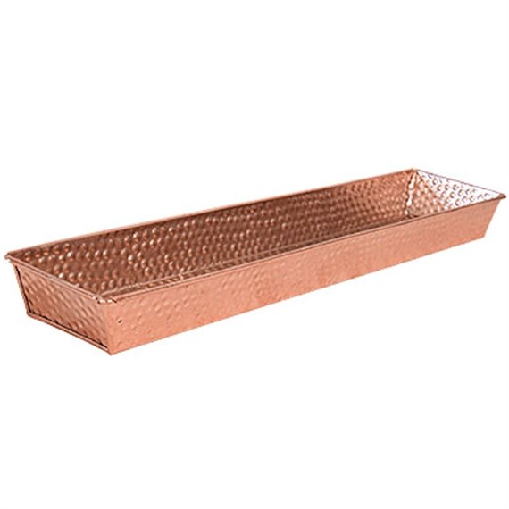 Panacea Large Hammered Copper Finish Succulent Tray (82192)