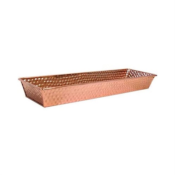 Panacea Medium Hammered Copper Finish Succulent Tray (82191)