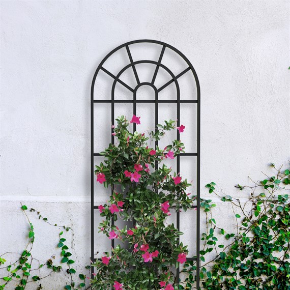 Panacea Window Pane Trellis - Matte Black (83763-5)