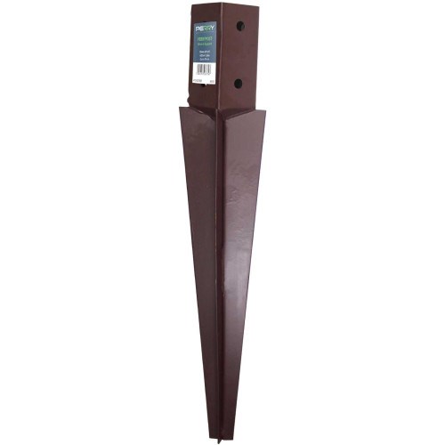 Perry 50mm Wedge Grip Fence Post Support 450mm Spike - Brown (47000050Br)