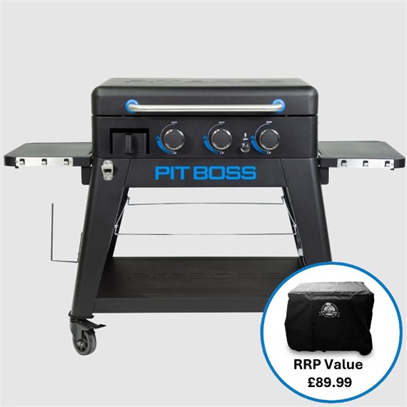 Pitboss Ultimate Plancha with Removable Top - 3 Burner Gas Grill (10810) + FREE COVER