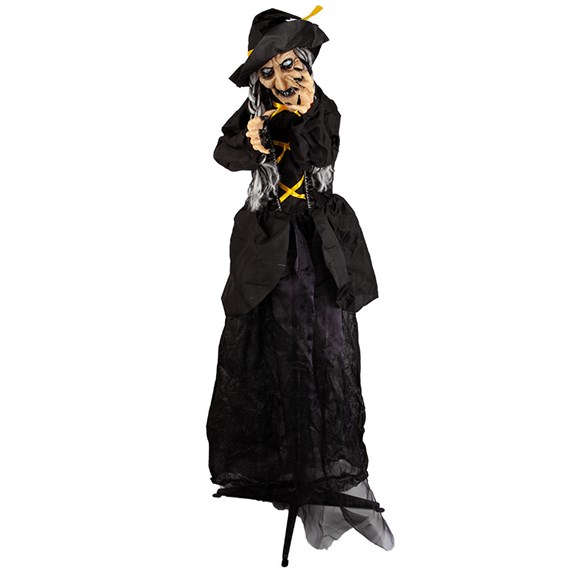 PMS 67 Inch Animated Standing Witch with Music Halloween Decoration (976284)