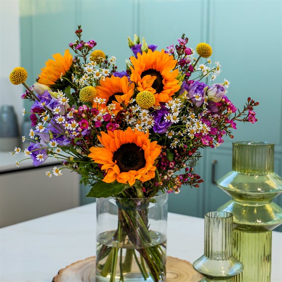 Pop Of Joy Hand Tied Floral Bouquet - Classic