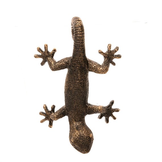 Potty Feet Decorative Pot Buddies - Antique Bronze Gecko (PB0029)