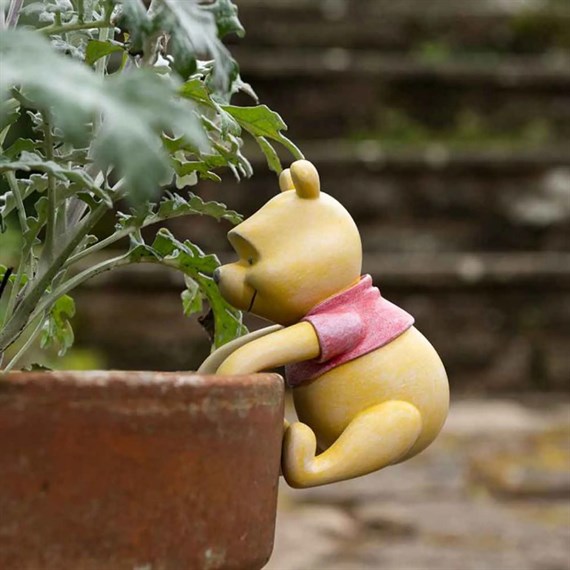 Potty Feet Decorative Pot Buddies - Pooh Hanging On A Pot (PBWTP0003C)