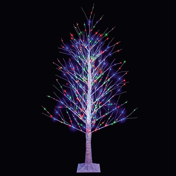 Premier 1.5m Birch Christmas Twig Tree with 300 Multi Colour LEDs (LV232495M)