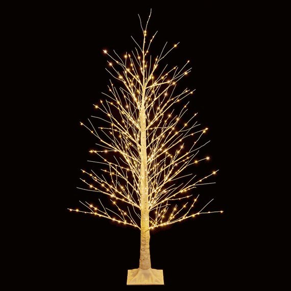 Premier 1.8m (6ft) Warm White Birch Pre Lit Twig Branch Christmas Tree with 1100 LEDs (LV232496WW)